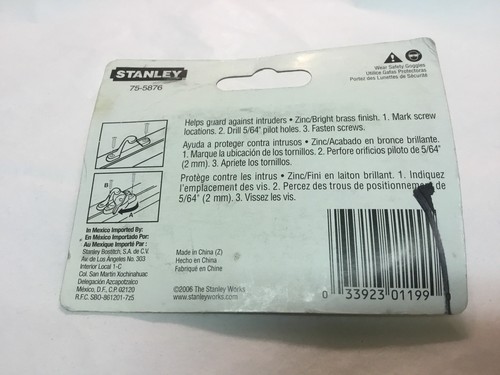 Stanley Sash Lock Zinc Bright Brass Finish 755876 CD7073 - Picture 2 of 2