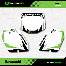Green Black Number Plate Graphic Kit fit KX 500 Decal Kx500 90-04 SHIFT