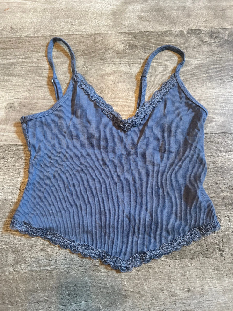 Hollister Women’s Blue Lace Tank Top Shirt Small s