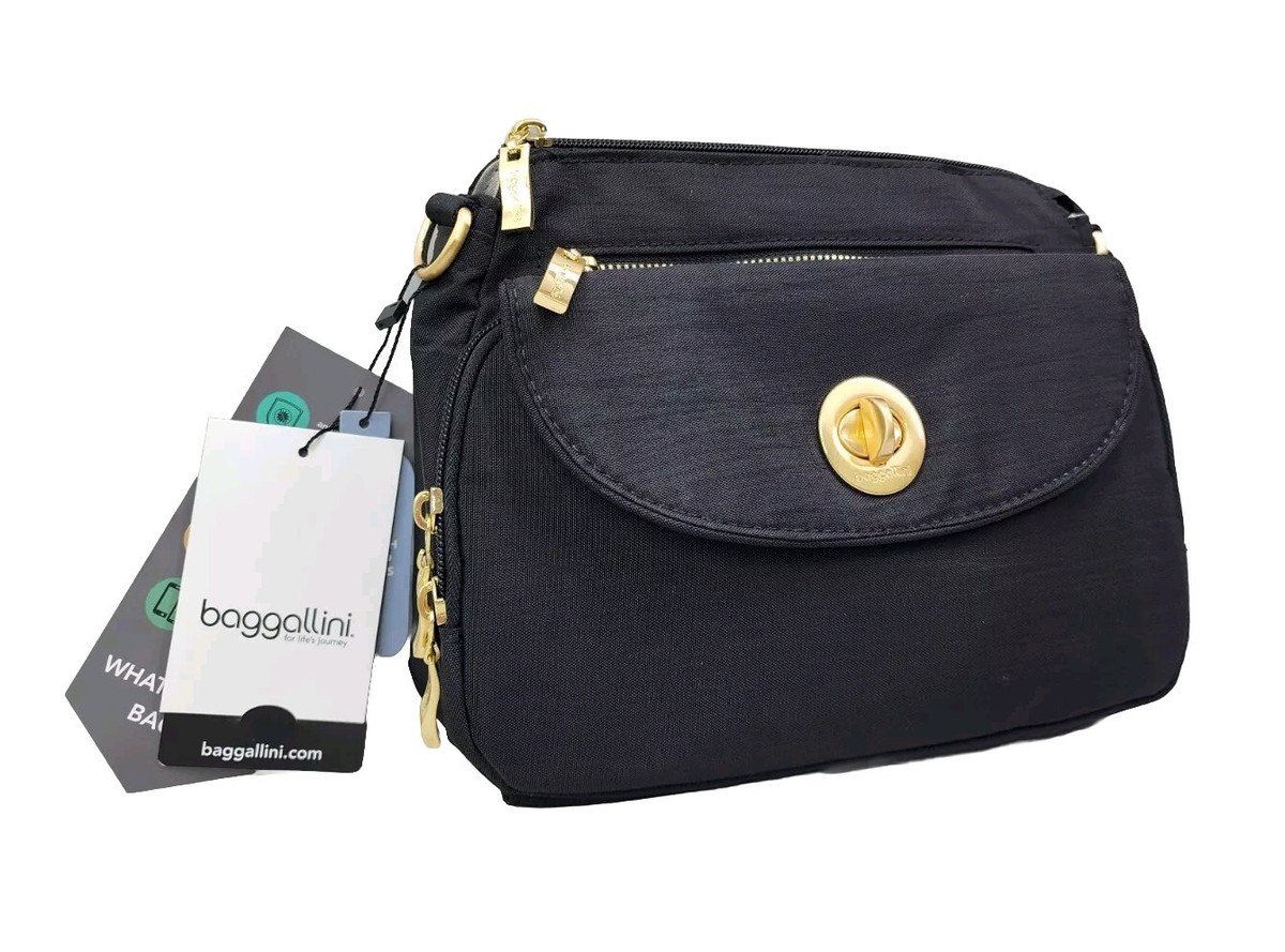 Baggallini Women's Black Calais Crossbody Bag 10