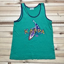 Vintage 80s Kappa Surf Line Tank Top Shirt Size Small / 16