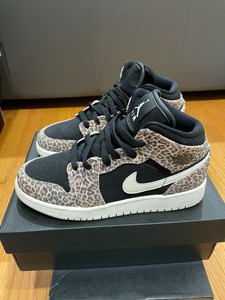 Nike Air Jordan 1 Mid SE Leopard Cheetah BQ6931 021 Size 4Y GS | eBay