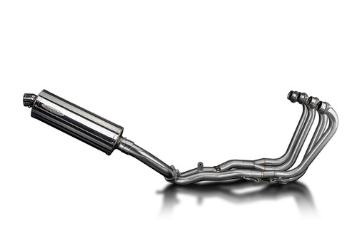 Honda CBR1000F Hurricane 87-99 Full Exhaust 4-1 350mm Oval Stainless Silencer - Picture 2 of 5