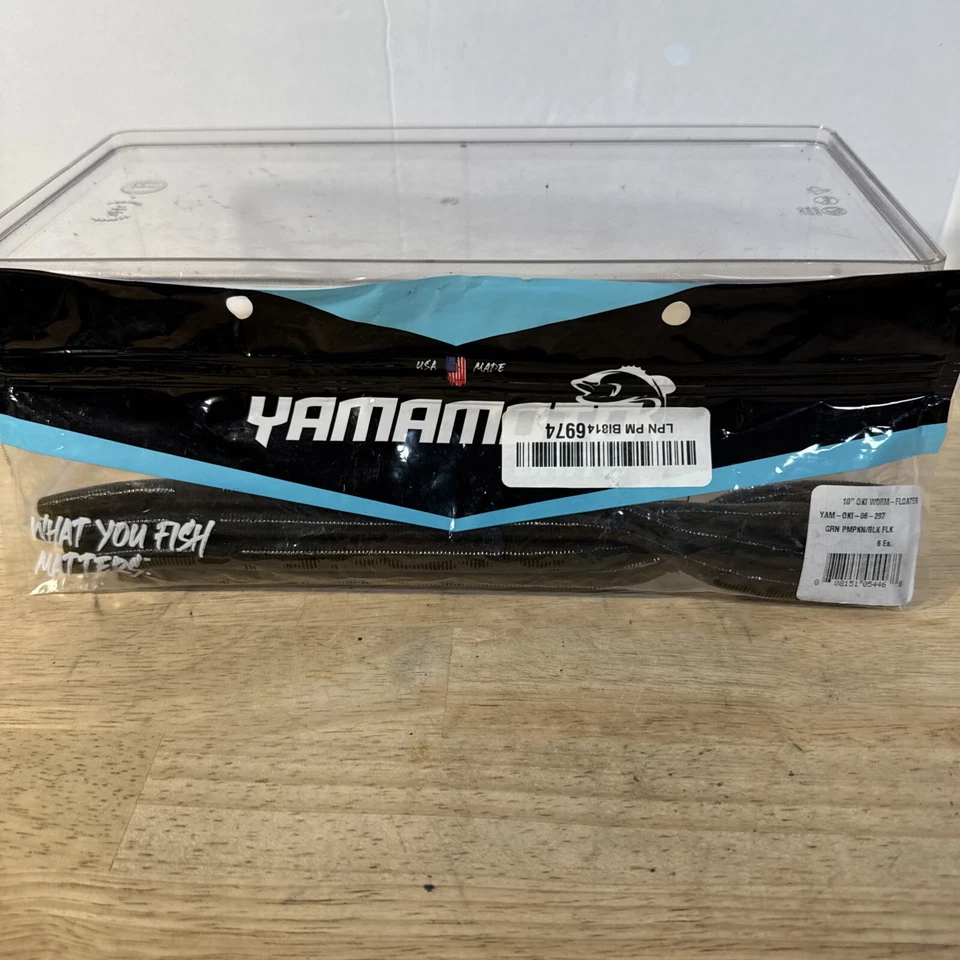 Gary Yamamoto 10” OKI Gusano Flotador - Calabaza Verde Negro Flk (6) Nuevo. CPIX Foto 4 de 4