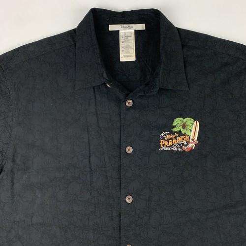 Disney Parks Mickey In Paradise Button Up Hawaiian Shirt XL X-Large Embroidered - Picture 4 of 9