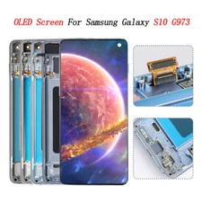 OEM OLED Screen with Frame For Samsung Galaxy S10 4G Display LCD Touch Digitizer