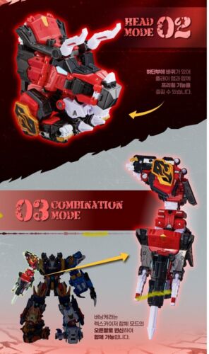 2025 Miniforce Dinoid Warrior BURNING KERA + THUNDER TYRA Transformer Robot Toy - Picture 8 of 11
