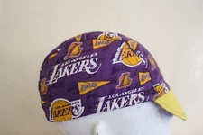 CYCLING CAP LA LAKERS  HANDMADE IN USA   S M L