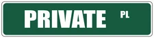 Green Aluminum Weatherproof Road Street Signs Private Home Decor Wall