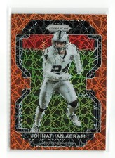 JOHNATHAN ABRAM #182 2021 PANINI PRIZM RAIDERS ORANGE LAZER