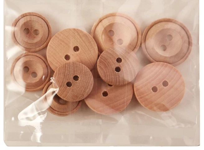 3 - Blumenthal Lansing 5500000510-A Favorite Findings Buttons Wood Buttons 9 Pkg - Image 2 of 4
