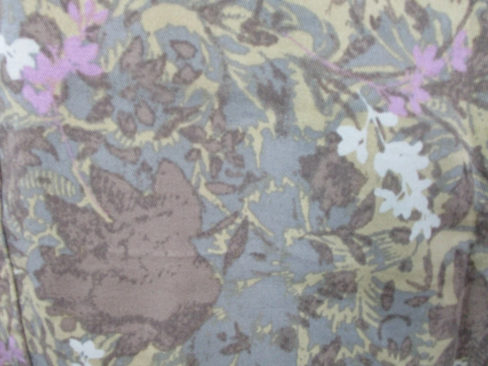 Брюки женские Sigrid Olsen 6P миниатюрные зеленые с цветочным узором китайские прямые эластичные хлопок - Изображение 4 из 4