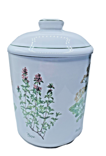 Certified International Cookie Jar Canister Herb Rosemary Parsley Thyme 9" Tall