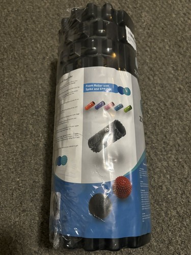 Schwarze 13" Schaumstoffrolle extra feste Hohlschaumrolle Rückenschmerzen & Muskellinderung - Bild 2 von 3