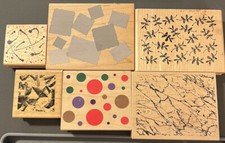 Lot Of 7  rubber Stamps “Backgrounds”