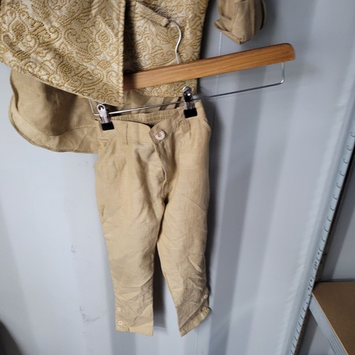 Bubbles Boys Indian Sherwani Suit Age 3 Cream Gold Embroidered Party Suit - Picture 3 of 5
