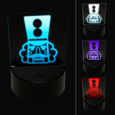 Christmas Nutcracker Head 3D Illusion LED Night Light Sign Lamp
