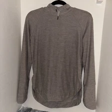 Kyodan Athletic Hooded Pullover Womens Grey Long Sleeve Lightweight Hoodie Sz S