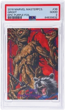 2016 Marvel Masterpieces Groot Epic Purple Foil #38 /199 PSA 2