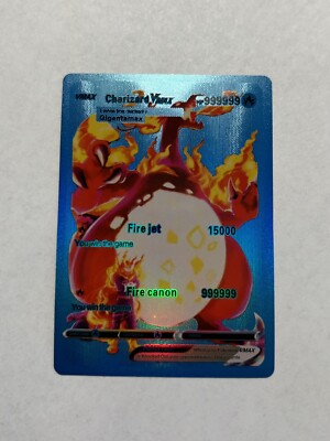 Charizard VMAX 999999HP Blue Foil Fan Art Display Card NM/M | eBay