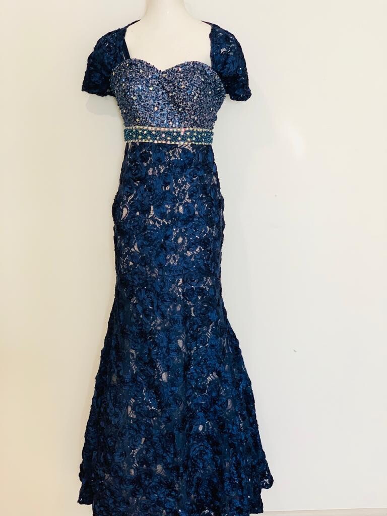 Jovani Dress Size 4 Beaded Navy Blue Mother Of The Bride Long Gown | eBay Jovani Dress Size 4 Beaded Navy Blue Mother Of The Bride Long Gown | eBay