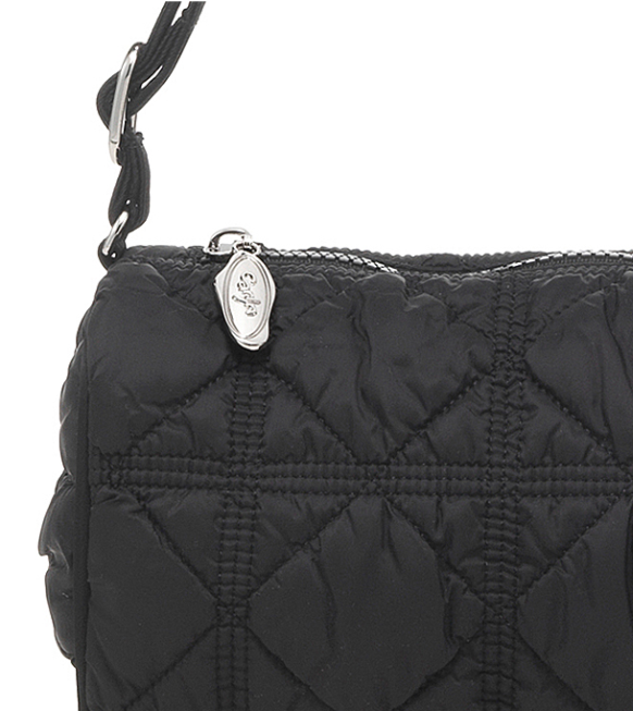 CARLYN] KIRA Mini Bag - Black / Quilted Tote & Crossbody