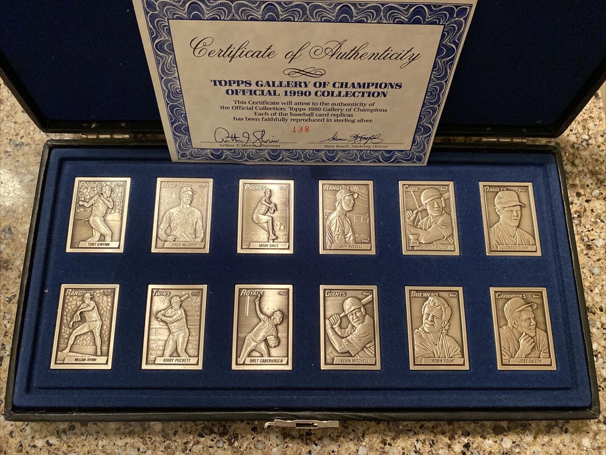 1990 Topps Gallery Champions Complete Sterling Silver Set +