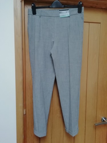 NEW LADIES GREY PAPAYA TAPERED TROUSERS 