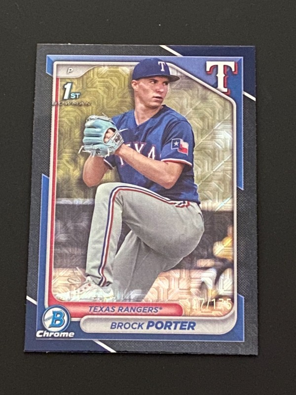 2024 Bowman Baseball Brock Porter 1st Bowman Blue Mojo 127/175 Texas Rangers