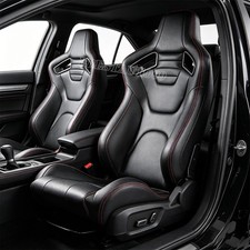 2pcs Universal Reclinable Racing Seats Adjustable Bucket Seats With 2 Sliders