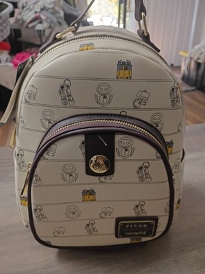 Loungefly Pixar Wall-E EVE Mo Schematic Print Mini Backpack Brown Trim