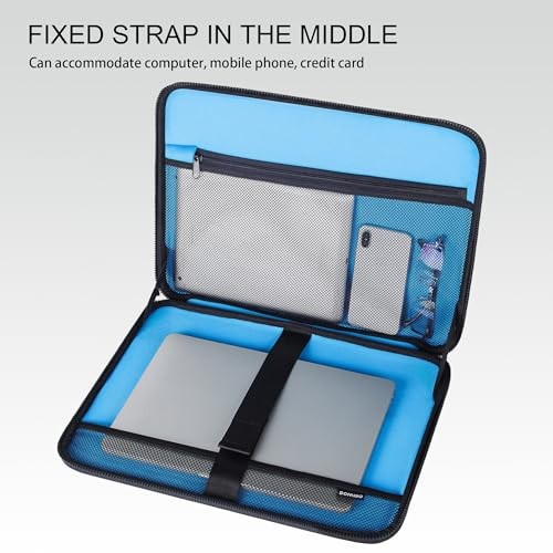 15.6 Inch Laptop Sleeve With Handle - Water Resistant Carrying Case | 2 Zipper Pockets For Laptop & Accessories | Gray