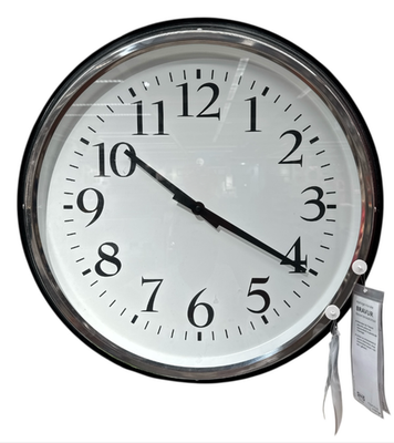 New IKEA BRAVUR Black Wall Clock 59 cm (23 ¼ 