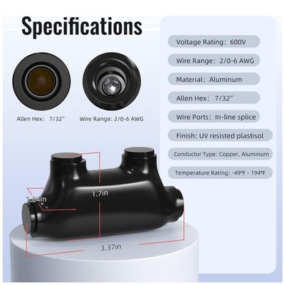 High Dielectric Strength Insulated Connector - 5 Pack
