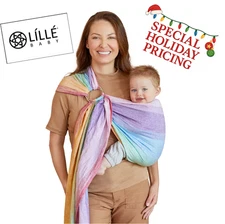 Baby Wrap by LILLE, Baby Ring Sling Carrier - Rainbow (Holiday Season  Special)