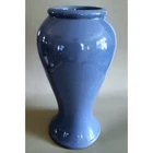 Bauer Matt Carlton Vase 10" Delft Blue Wheel‑Thrown California Pottery 1935-40s