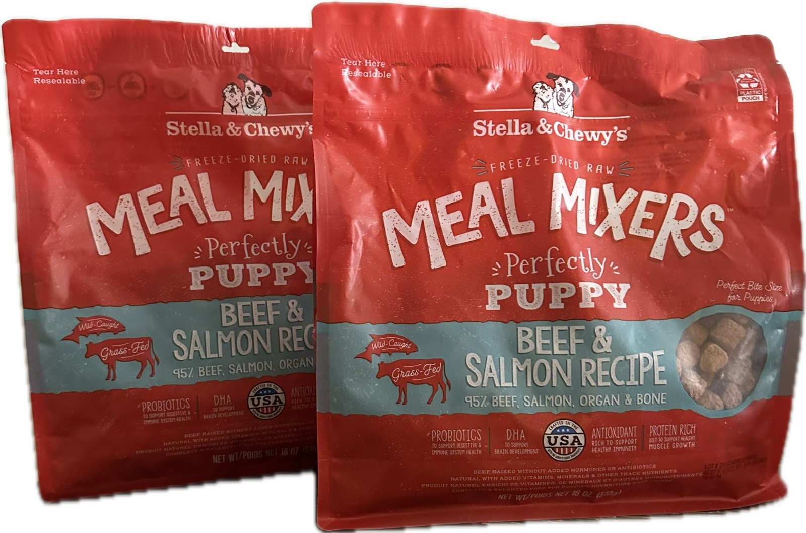 Beef Salmon Meal Mixers 2x18oz