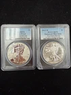 PCGS 2013 American Silver Eagle Reverse Proof and Enhanced Mint state MS70 Set