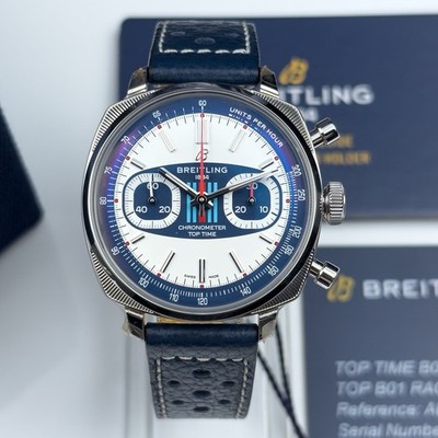 2026 Breitling Top Time B01 Martini Racing AB0177 38mm Blue Dial Full Set L.E