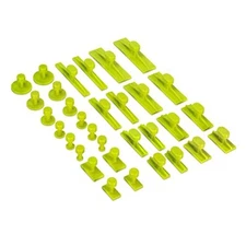 32 Count Paintless Dent Repair Glue Tabs Dent Magic Tools Gang Green Smooth 