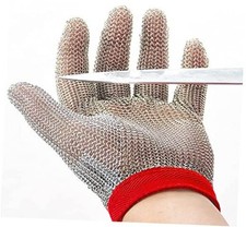 Chainmail Glove - Cut Resistant Medium Pack of 1 Reinforced Chainmail