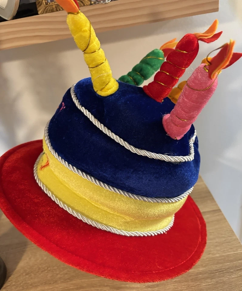 Chapéu de pelúcia para bolo de feliz aniversário Beistle - Decoração para festa de aniversário - Imagem 4 de 4