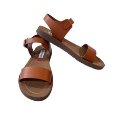 Steve Madden Jprobler Strap Sandals Girls Size 4 New Color: Cognac
