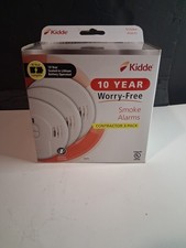 Kidde Smoke Detector Fire Alarm Lithium Battery Powered Built In Portable 3 Pack