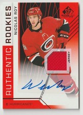 2018-19 SP GAME USED RED AUTHENTIC ROOKIES AUTO JERSEY NICOLAS ROY CAROLINA