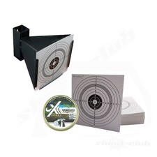 Kugelfang Trichter Zielscheiben 14x14 100 Zielscheiben 500 Flachkopf Diabolos