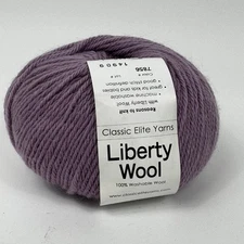 Classic Elite Yarns Liberty Wool Washable Light Worsted DK Purple 7856 Knit DIY