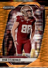 2025 Panini Prizm Draft Picks #27 Ryan Fitzgerald Prizms Orange Pulsar #/75