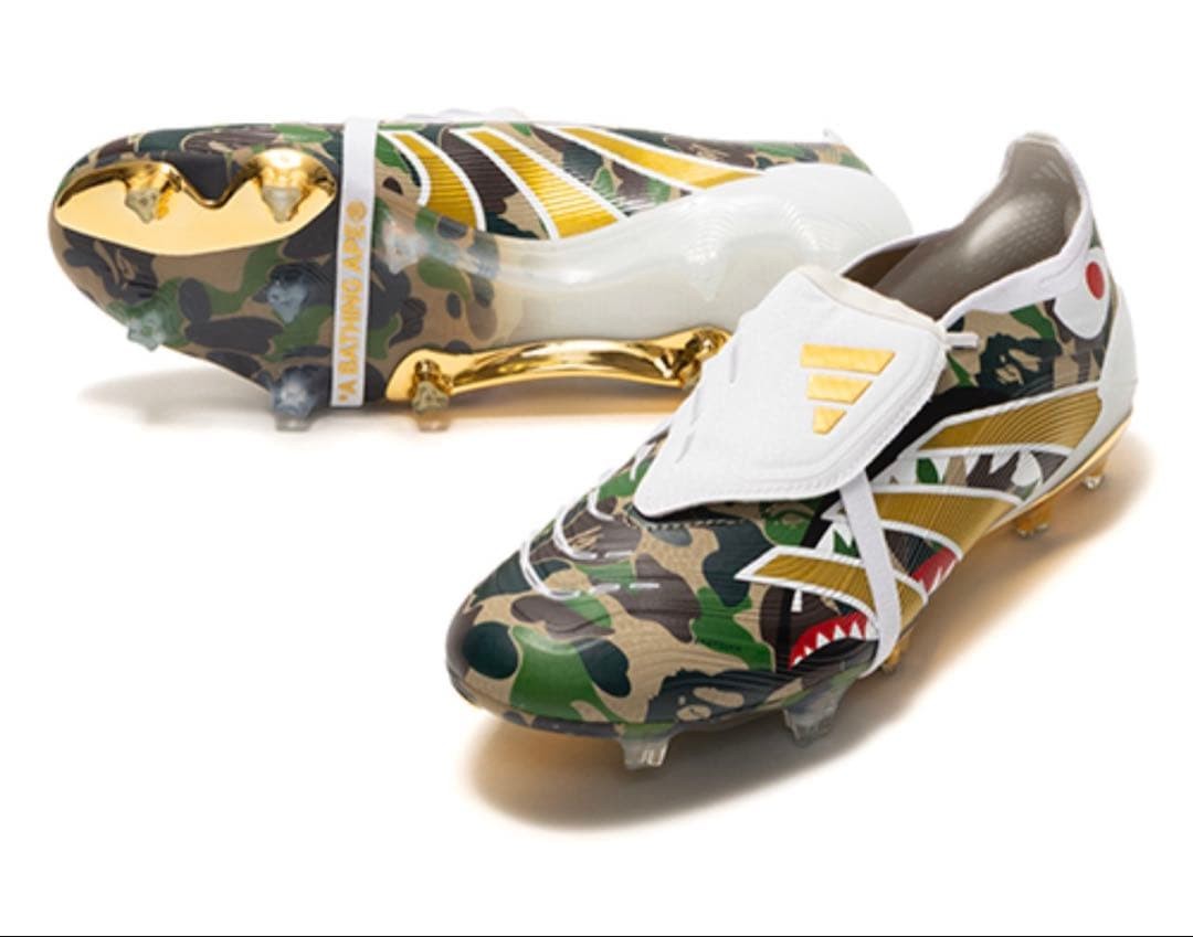 BAPE adidas Predator Elite Soccer Cleats 25cm (US 7) Hemp/Gold/White Unused thumbnail 22