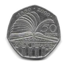 [2026] 2000 UK Public Libraries 50p Fifty Pence Coin KM#1004